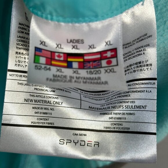 Spyder Vest Womens XL Blue Full Zip Chris Davenport Nylon Shell Puffer Jacket - Picture 12 of 13